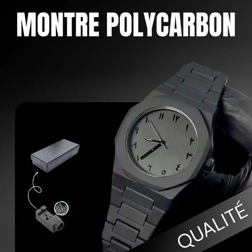 Montre Polycarbon - Noire Arabe Babs E-com2.0