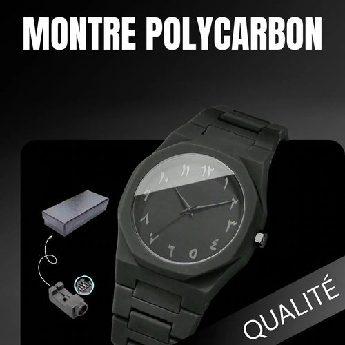 Montre Polycarbon - Noire Arabe Babs E-com2.0